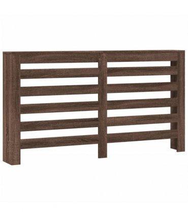 vidaXL Radiator Cover Brown Oak 149x20x82 cm Engineered Wood — Size: 149 x 20 x 82 cm