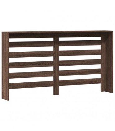 vidaXL Radiator Cover Brown Oak 149x20x82 cm Engineered Wood — Size: 149 x 20 x 82 cm