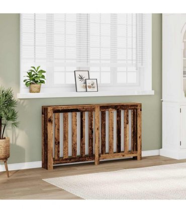 vidaXL Radiator Cover Old Wood 149x20x82 cm Engineered Wood — Size: 149 x 20 x 82 cm — V0672052486