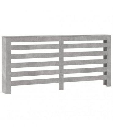 vidaXL Radiator Cover Concrete Grey 175x20x82 cm Engineered Wood — Size: 175 x 20 x 82 cm