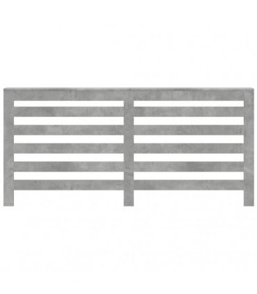 vidaXL Radiator Cover Concrete Grey 175x20x82 cm Engineered Wood — Size: 175 x 20 x 82 cm