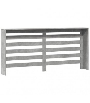 vidaXL Radiator Cover Concrete Grey 175x20x82 cm Engineered Wood — Size: 175 x 20 x 82 cm