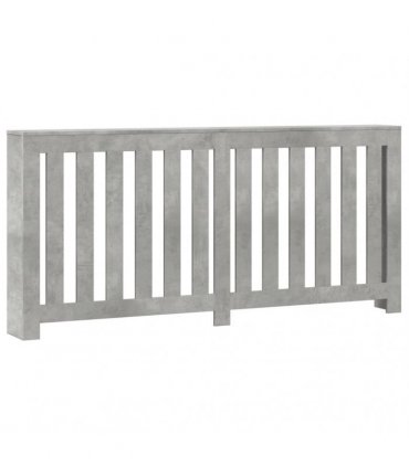 vidaXL Radiator Cover Concrete Grey 175x20x82 cm Engineered Wood — Size: 175 x 20 x 82 cm — V0672052489