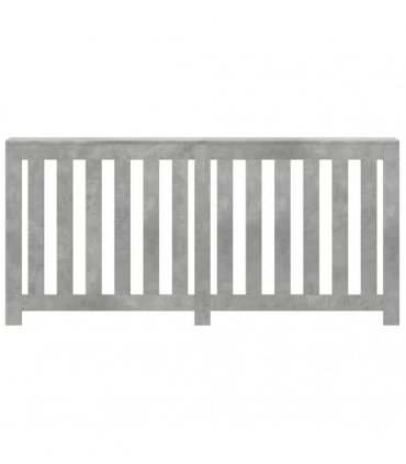 vidaXL Radiator Cover Concrete Grey 175x20x82 cm Engineered Wood — Size: 175 x 20 x 82 cm — V0672052489