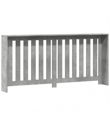 vidaXL Radiator Cover Concrete Grey 175x20x82 cm Engineered Wood — Size: 175 x 20 x 82 cm — V0672052489