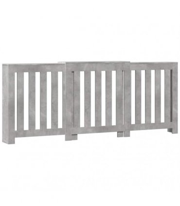 vidaXL Radiator Cover Concrete Grey 205x21.5x83.5 cm Engineered Wood — Size: 205 x 21.5 x 83.5 cm — V0672052490