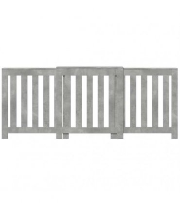 vidaXL Radiator Cover Concrete Grey 205x21.5x83.5 cm Engineered Wood — Size: 205 x 21.5 x 83.5 cm — V0672052490