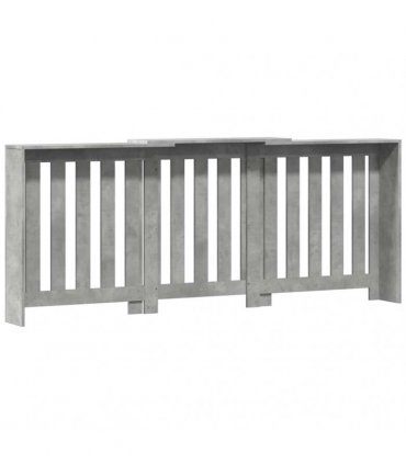 vidaXL Radiator Cover Concrete Grey 205x21.5x83.5 cm Engineered Wood — Size: 205 x 21.5 x 83.5 cm — V0672052490