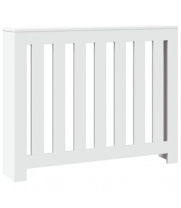 vidaXL Radiator Cover White 104x20x82 cm Engineered Wood — Size: 104 x 20 x 82 cm — V0672052493