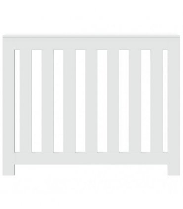 vidaXL Radiator Cover White 104x20x82 cm Engineered Wood — Size: 104 x 20 x 82 cm — V0672052493