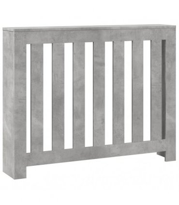 vidaXL Radiator Cover Concrete Grey 104x20x82 cm Engineered Wood — Size: 104 x 20 x 82 cm — V0672052496