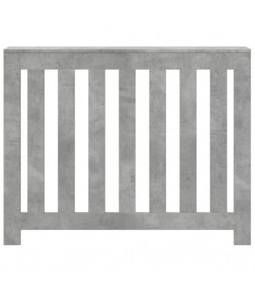 vidaXL Radiator Cover Concrete Grey 104x20x82 cm Engineered Wood — Size: 104 x 20 x 82 cm — V0672052496