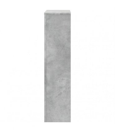 vidaXL Radiator Cover Concrete Grey 104x20x82 cm Engineered Wood — Size: 104 x 20 x 82 cm — V0672052496