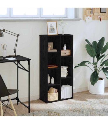 vidaXL Bookcase Black Oak 50 x 25 x 102 cm