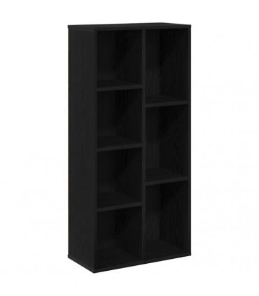 vidaXL Bookcase Black Oak 50 x 25 x 102 cm