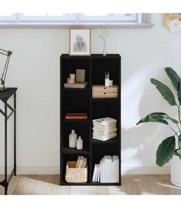 vidaXL Bookcase Black Oak 50 x 25 x 102 cm