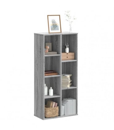 vidaXL Bookcase Grey Sonoma 50x25x105 cm Engineered Wood
