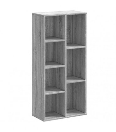 vidaXL Bookcase Grey Sonoma 50x25x105 cm Engineered Wood