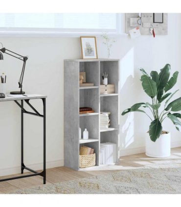 vidaXL Bookcase Concrete Grey 50x25x105 cm Engineered Wood