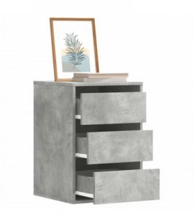 vidaXL Corner Chest of Drawers Concrete Grey 40x41x58 cm Engineered Wood — Size: 40 x 41 x 58 cm