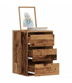 vidaXL Corner Chest of Drawers Old Wood 40x41x58 cm Engineered Wood — Size: 40 x 41 x 58 cm