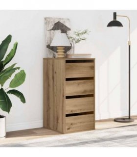 vidaXL Corner Chest of Drawers Artisian Oak 40x41x76 cm Engineered Wood — Size: 40 x 41 x 76 cm