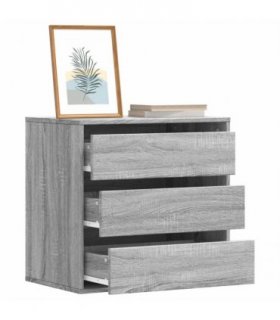 vidaXL Corner Chest of Drawers Grey Sonoma 60x41x58 cm Engineered Wood — Size: 60 x 41 x 58 cm