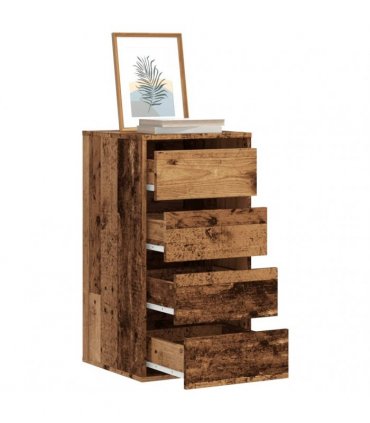 vidaXL Corner Chest of Drawers Old Wood 40x41x76 cm Engineered Wood — Size: 40 x 41 x 76 cm