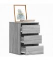 vidaXL Corner Chest of Drawers Grey Sonoma 40x41x58 cm Engineered Wood — Size: 40 x 41 x 58 cm
