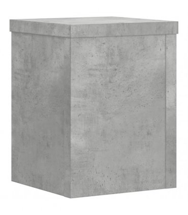 vidaXL Plant Stands 2 pcs Concrete Grey 15x15x20 cm Engineered Wood — Size: 15 x 15 x 20 cm
