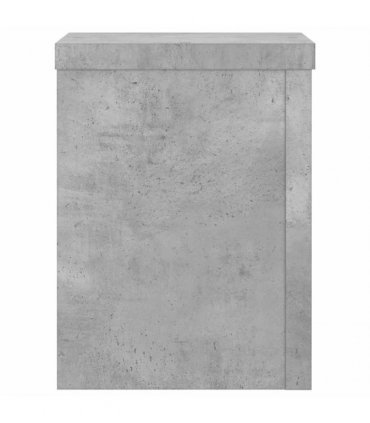vidaXL Plant Stands 2 pcs Concrete Grey 15x15x20 cm Engineered Wood — Size: 15 x 15 x 20 cm