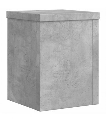 vidaXL Plant Stands 2 pcs Concrete Grey 15x15x20 cm Engineered Wood — Size: 15 x 15 x 20 cm