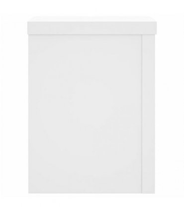 vidaXL Plant Stands 2 pcs White 15x15x20 cm Engineered Wood — Size: 15 x 15 x 20 cm