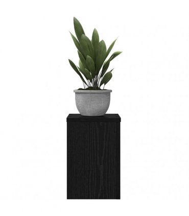 vidaXL Plant Stand 2 pcs Black Oak 20 x 20 x 30 cm Engineered Wood