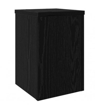 vidaXL Plant Stand 2 pcs Black Oak 20 x 20 x 30 cm Engineered Wood