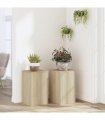 vidaXL Plant Stands 2 pcs Sonoma Oak 30x30x50 cm Engineered wood — Size: 30 x 30 x 50 cm