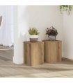 vidaXL Plant Stands 2 pcs Artisan Oak 20x20x30 cm Engineered Wood — Size: 20 x 20 x 30 cm