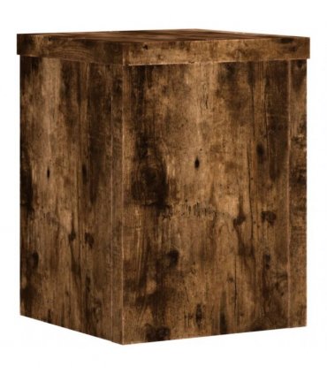 vidaXL Plant Stands 2 pcs Smoked Oak 15x15x20 cm Engineered Wood — Size: 15 x 15 x 20 cm