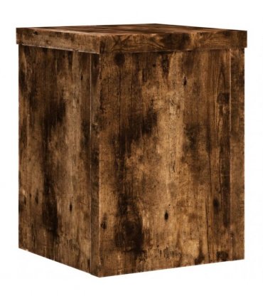 vidaXL Plant Stands 2 pcs Smoked Oak 15x15x20 cm Engineered Wood — Size: 15 x 15 x 20 cm