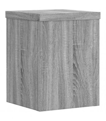 vidaXL Plant Stands 2 pcs Grey Sonoma 15x15x20 cm Engineered Wood — Size: 15 x 15 x 20 cm