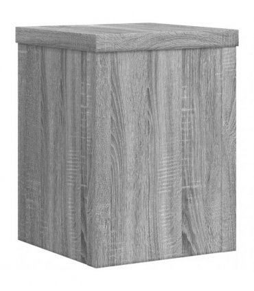 vidaXL Plant Stands 2 pcs Grey Sonoma 15x15x20 cm Engineered Wood — Size: 15 x 15 x 20 cm