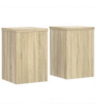 vidaXL Plant Stands 2 pcs Sonoma Oak 25x25x35 cm Engineered Wood — Size: 25 x 25 x 35 cm