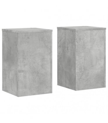 vidaXL Plant Stands 2 pcs Concrete Grey 30x30x50 cm Engineered wood — Size: 30 x 30 x 50 cm