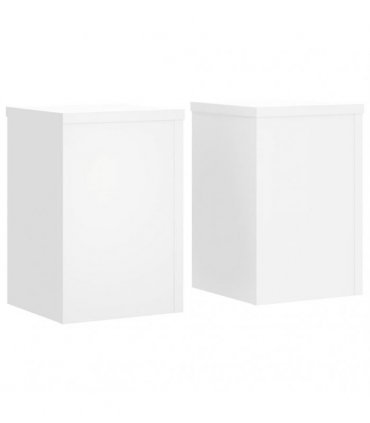 vidaXL Plant Stands 2 pcs White 20x20x30 cm Engineered Wood — Size: 20 x 20 x 30 cm