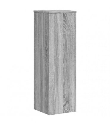 vidaXL Plant Stand 2pcs Grey Sonoma 25x25x80 cm Engineered Wood — Size: 25 x 25 x 80 cm
