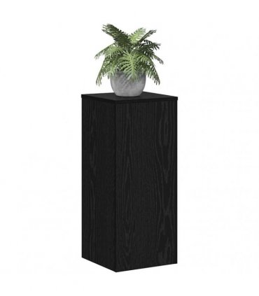 vidaXL Plant Stand 2 pcs Black Oak 30 x 30 x 70 cm Engineered Wood
