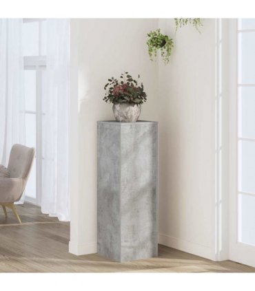 vidaXL Plant Stand Concrete Grey 33x33x100 cm Engineered Wood