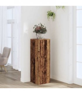 vidaXL Plant Stand Old Wood 33x33x100 cm Engineered Wood
