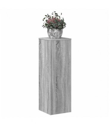 vidaXL Plant Stand Grey Sonoma 33x33x100 cm Engineered Wood