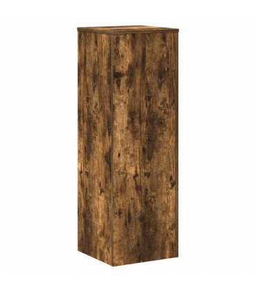 vidaXL Plant Stand Smoked Oak 33x33x100 cm Engineered Wood